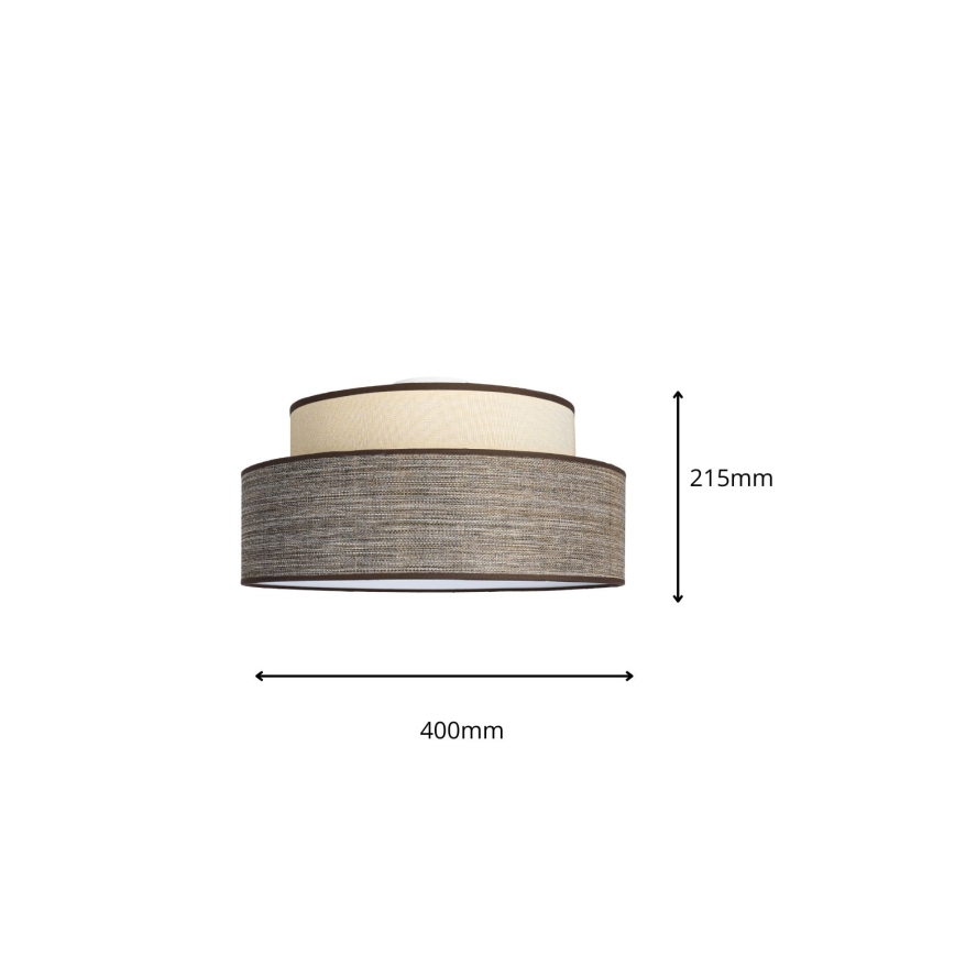 Plafonjera GRACE 1xE27/60W/230V krem/braon