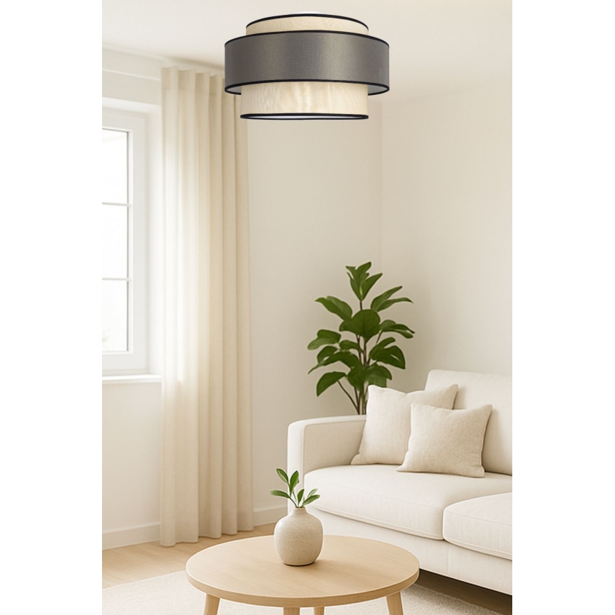 Plafonjera GRACE 1xE27/60W/230V krem/siv