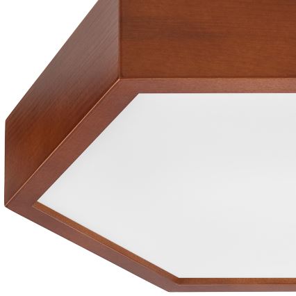 Plafonjera HEX 2xE27/60W/230V pr. 43 cm bor braon