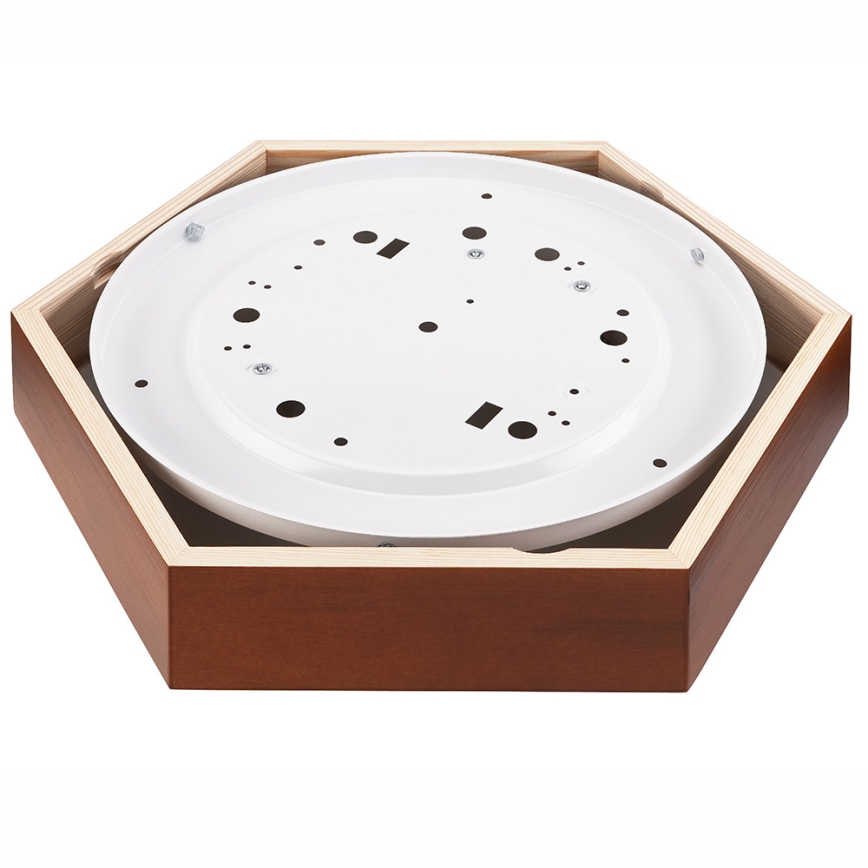 Plafonjera HEX 2xE27/60W/230V pr. 43 cm bor braon