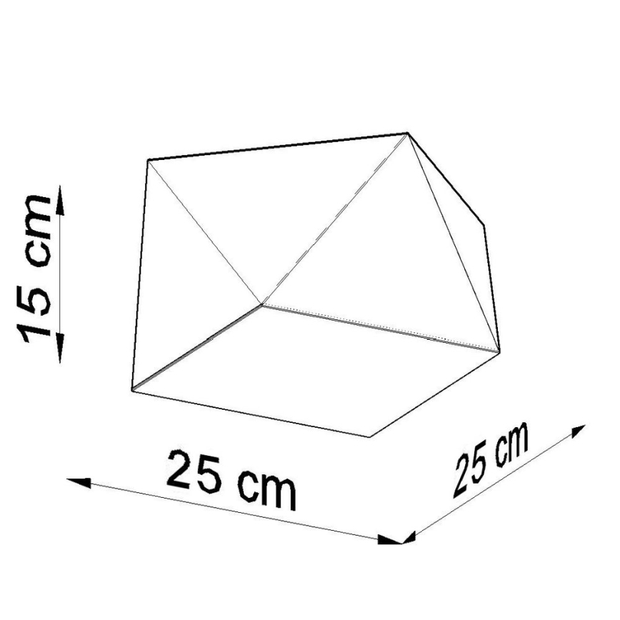 Plafonjera HEXA 1xE27/60W/230V bela