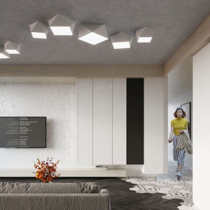 Plafonjera HEXA 2xE27/60W/230V bela