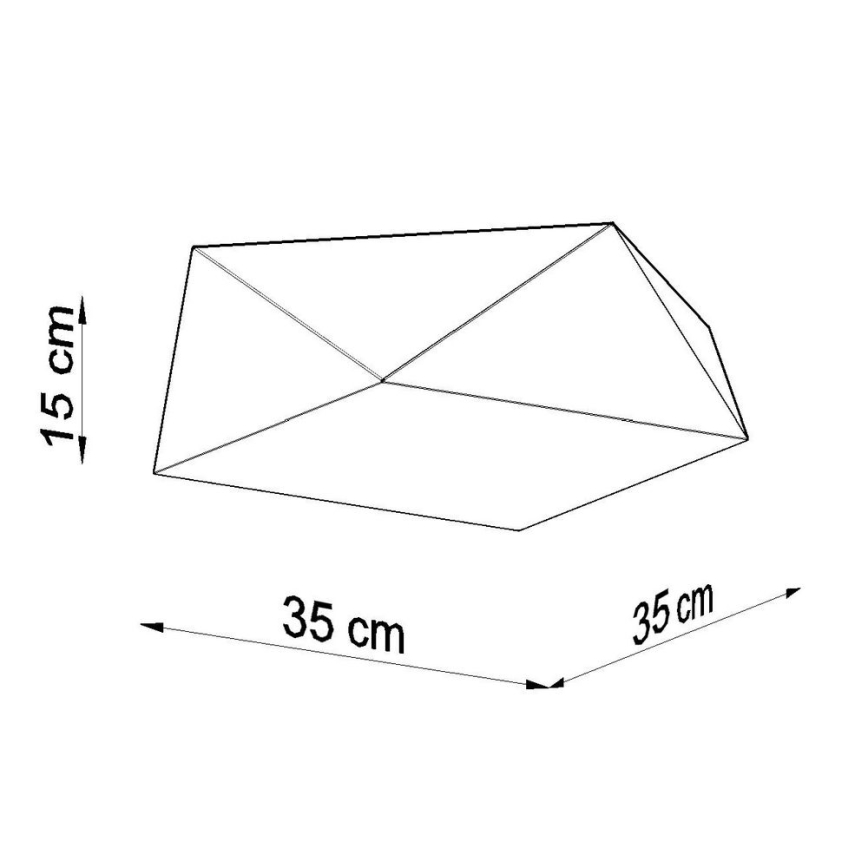 Plafonjera HEXA 2xE27/60W/230V bela