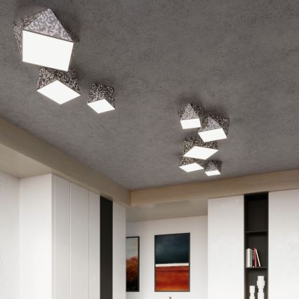 Plafonjera HEXA 2xE27/60W/230V srebrni
