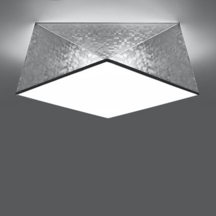 Plafonjera HEXA 2xE27/60W/230V srebrni