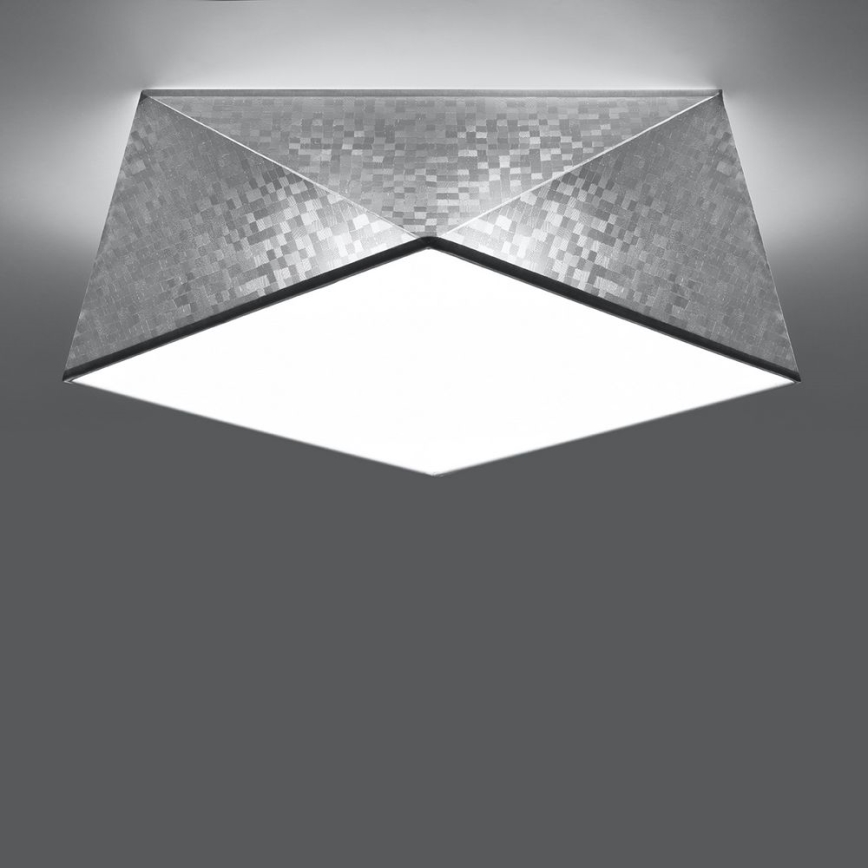 Plafonjera HEXA 2xE27/60W/230V srebrni