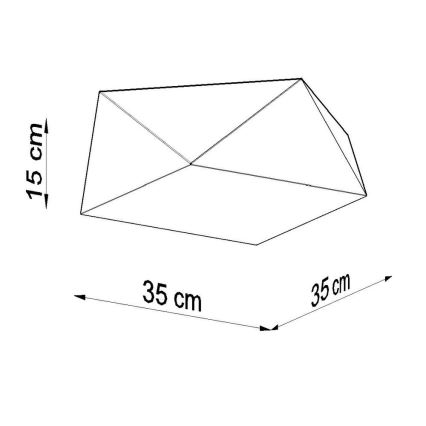 Plafonjera HEXA 2xE27/60W/230V srebrni