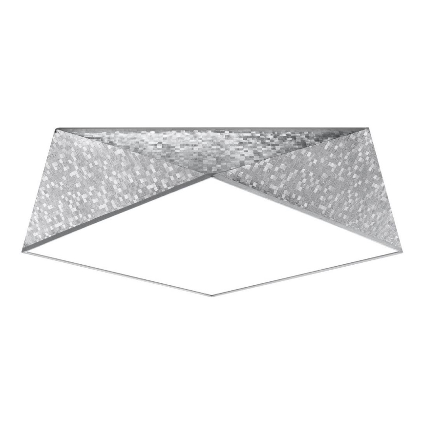 Plafonjera HEXA 3xE27/60W/230V srebrni
