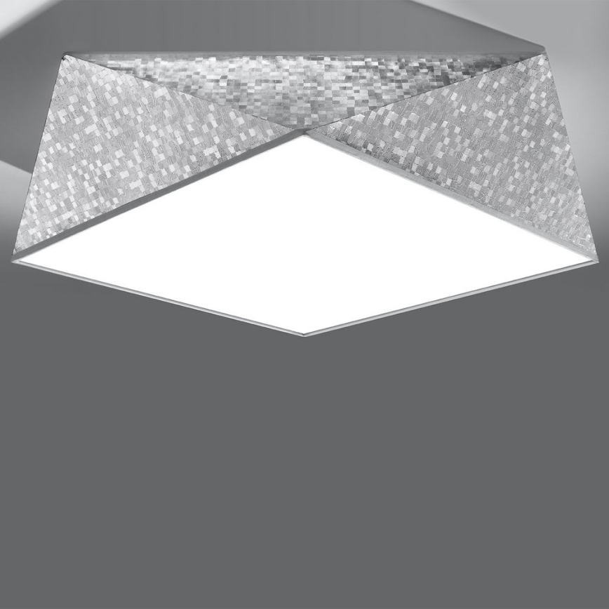 Plafonjera HEXA 3xE27/60W/230V srebrni