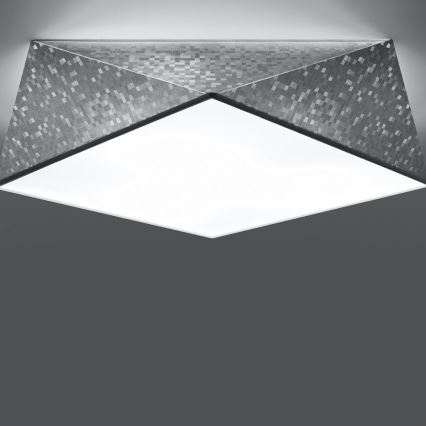 Plafonjera HEXA 3xE27/60W/230V srebrni