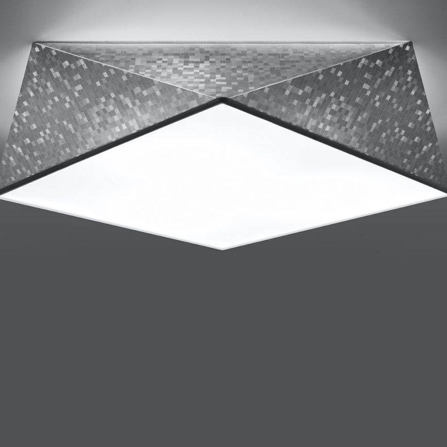 Plafonjera HEXA 3xE27/60W/230V srebrni