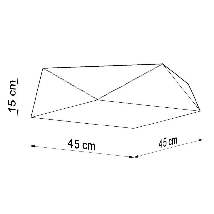 Plafonjera HEXA 3xE27/60W/230V srebrni