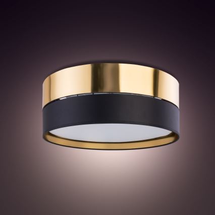 Plafonjera HILTON 3xE27/15W/230V pr. 45 cm mesing/crni