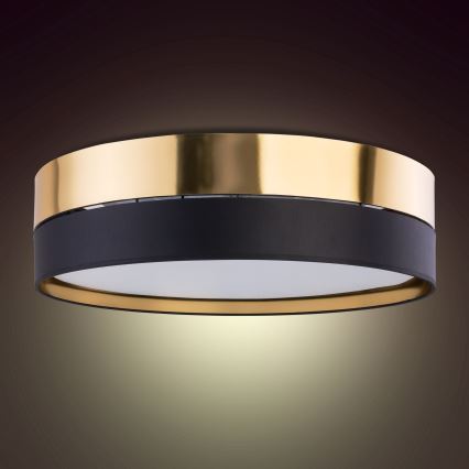 Plafonjera HILTON 4xE27/15W/230V pr. 60 cm mesing/crni