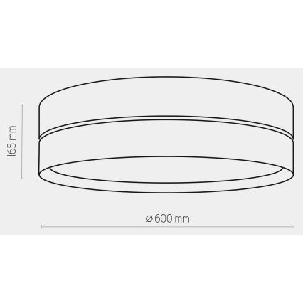 Plafonjera HILTON 4xE27/15W/230V pr. 60 cm mesing/crni