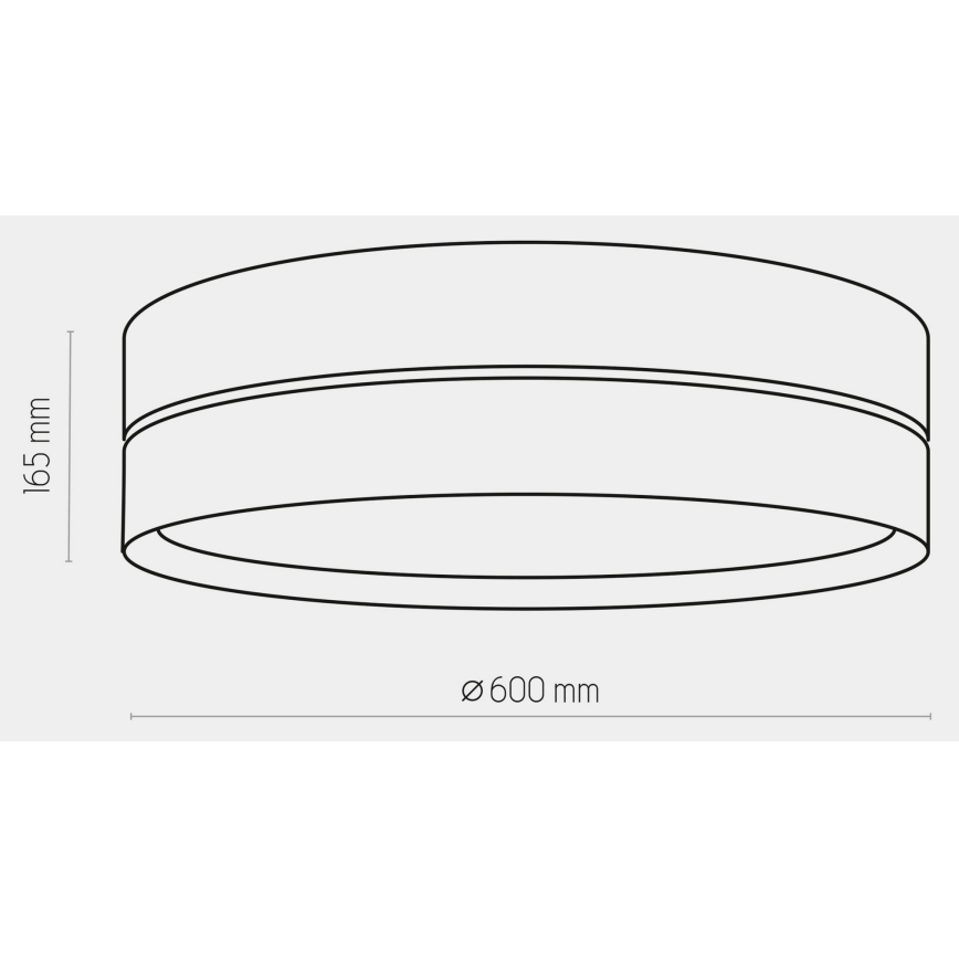Plafonjera HILTON 4xE27/15W/230V pr. 60 cm mesing/crni