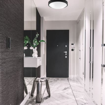 Plafonjera JONAS 2xE27/60W/230V pr. 36 cm crni