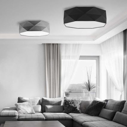 Plafonjera KANTOOR 4xE27/60W/230V crni