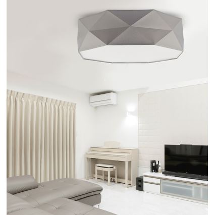 Plafonjera KANTOOR 4xE27/60W/230V siv