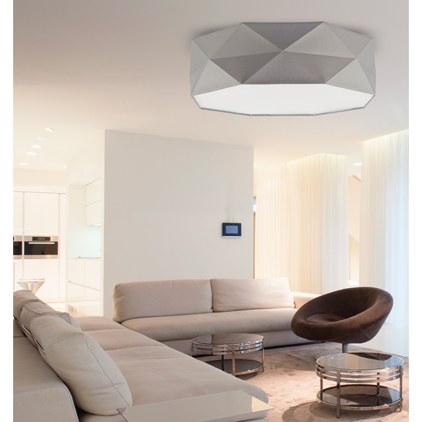 Plafonjera KANTOOR 4xE27/60W/230V siv