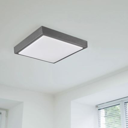 Plafonjera KAZIMIERZ 2xE27/20W/230V 29,5x29,5 cm crni