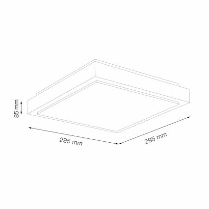 Plafonjera KAZIMIERZ 2xE27/20W/230V 29,5x29,5 cm crni
