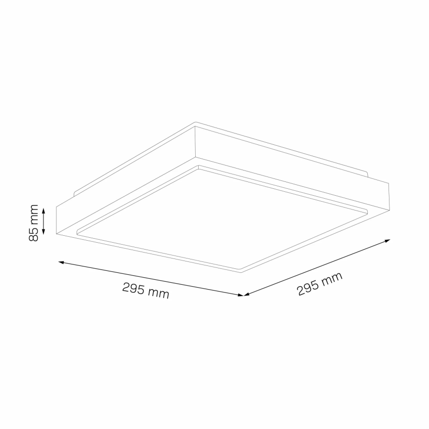 Plafonjera KAZIMIERZ 2xE27/20W/230V 29,5x29,5 cm srebrni