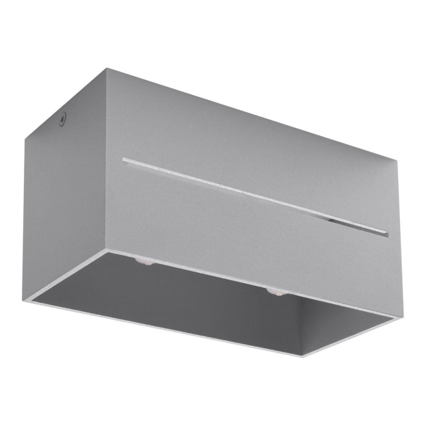 Plafonjera LOBO 2xGU10/40W/230V siv