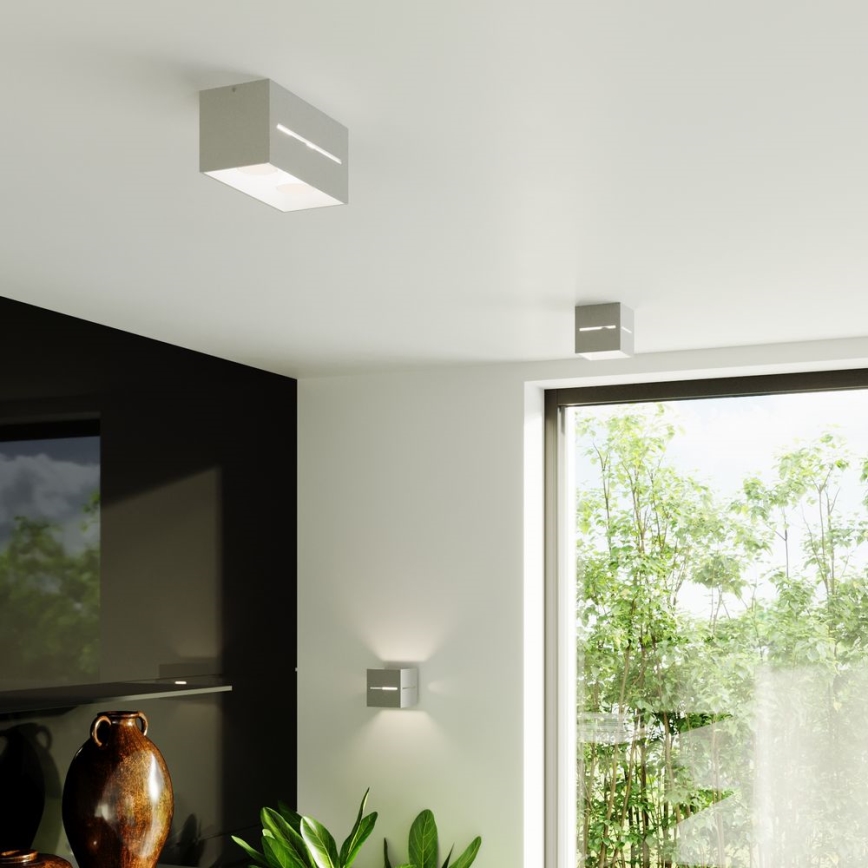 Plafonjera LOBO 2xGU10/40W/230V siv