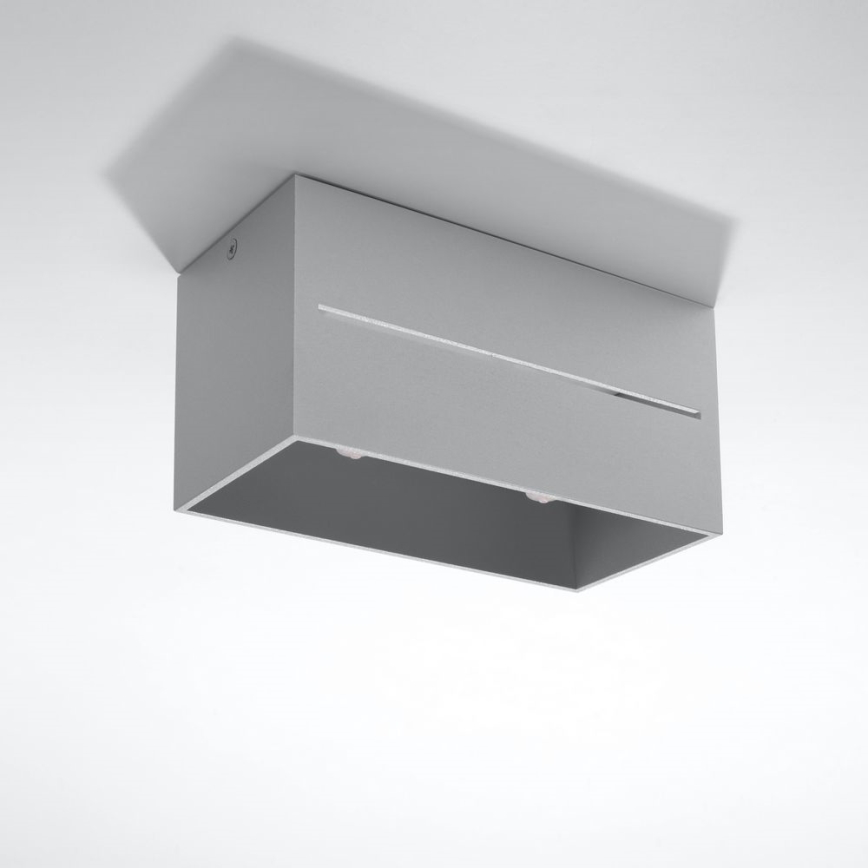 Plafonjera LOBO 2xGU10/40W/230V siv