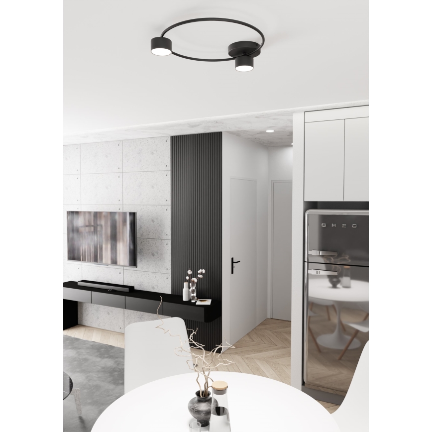 Plafonjera LUCIO 2xGX53/12W/230V crni