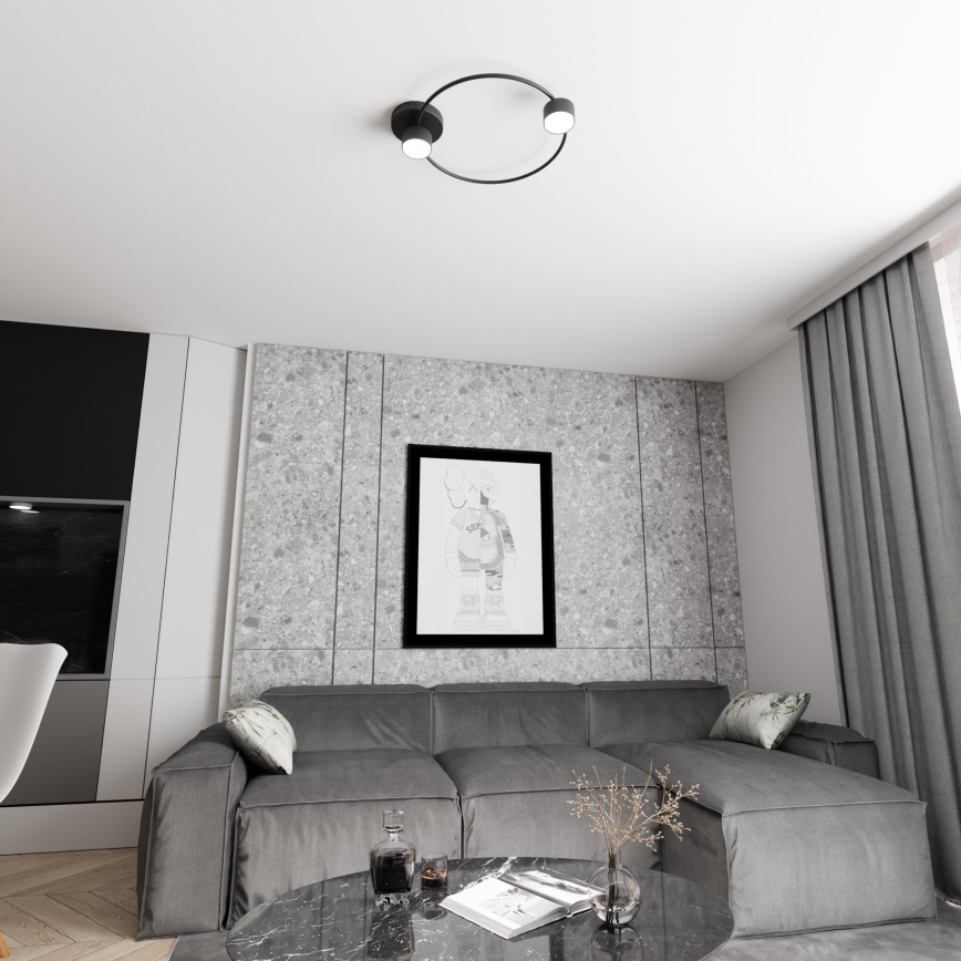 Plafonjera LUCIO 2xGX53/12W/230V crni