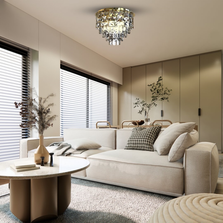 Plafonjera LUXURIA 9xE14/40W/230V pr. 48 cm zl.