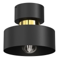 Plafonjera MARTI 1xE27/15W/230V crni/zl.