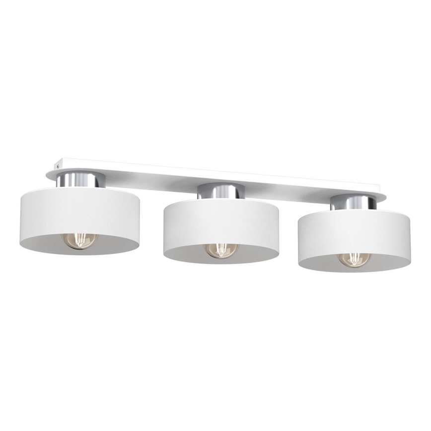 Plafonjera MARTI 3xE27/15W/230V bela/sjajni krom