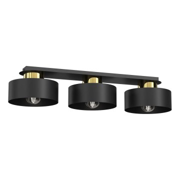 Plafonjera MARTI 3xE27/15W/230V crni/zl.