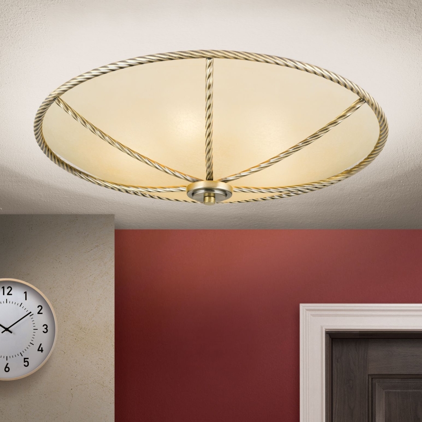Plafonjera MAURO 5xE27/60W/230V pr. 56 cm bronzana