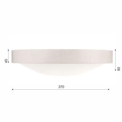 Plafonjera MEDA 2xE27/60W/230V bor