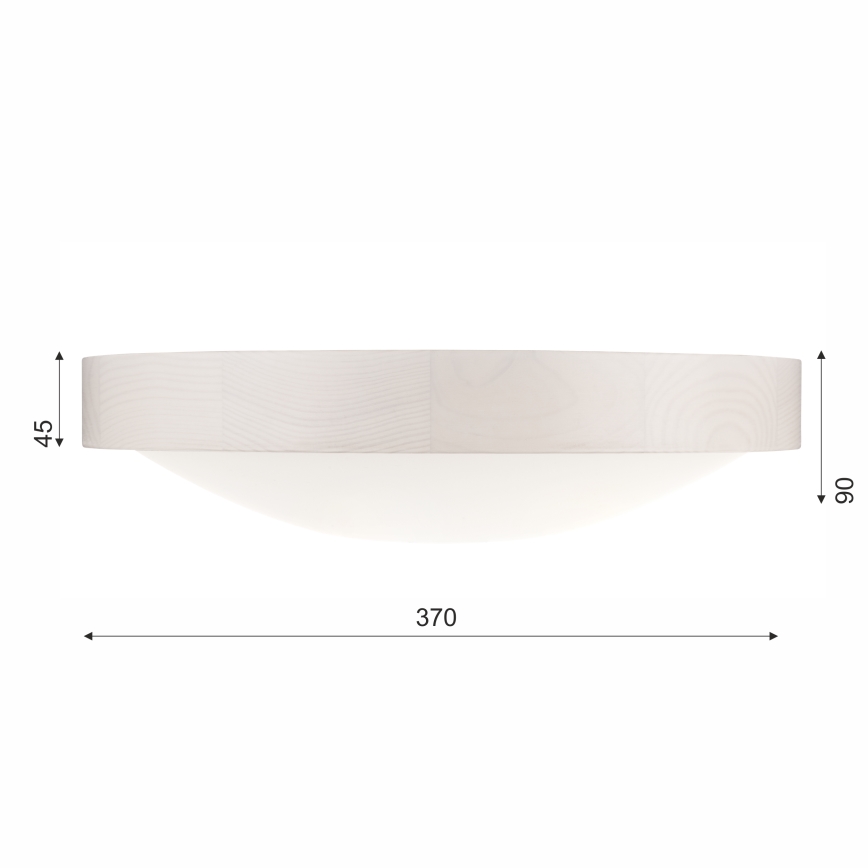 Plafonjera MEDA 2xE27/60W/230V bor