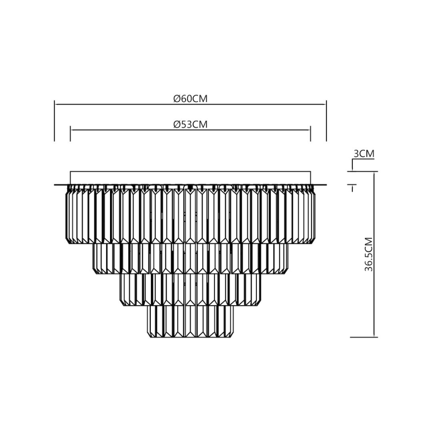 Plafonjera MILANO 9xE14/40W/230V zl.