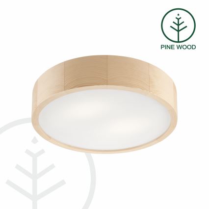 Plafonjera NATURAL 2xE27/60W/230V ø 37 cm bor