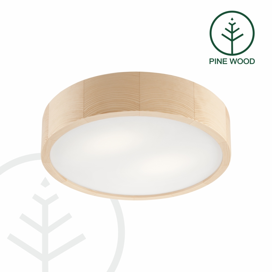 Plafonjera NATURAL 2xE27/60W/230V ø 37 cm bor