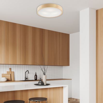 Plafonjera NATURAL 3xE27/60W/230V ø 47 cm bor