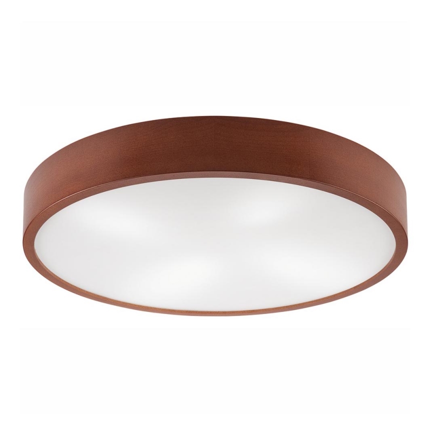 Plafonjera NATURAL 4xE27/60W/230V ø 57,5 cm bor/braon