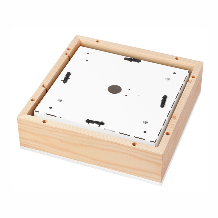 Plafonjera NATURAL SQUARE 2xE27/15W/230V 31x31 cm bor/bela