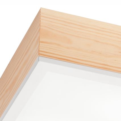 Plafonjera NATURAL SQUARE 2xE27/15W/230V 31x31 cm bor/bela