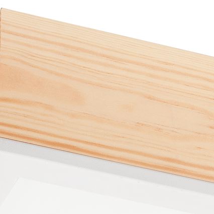 Plafonjera NATURAL SQUARE 2xE27/15W/230V 31x31 cm bor/bela