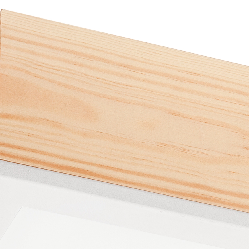 Plafonjera NATURAL SQUARE 2xE27/15W/230V 31x31 cm bor/bela