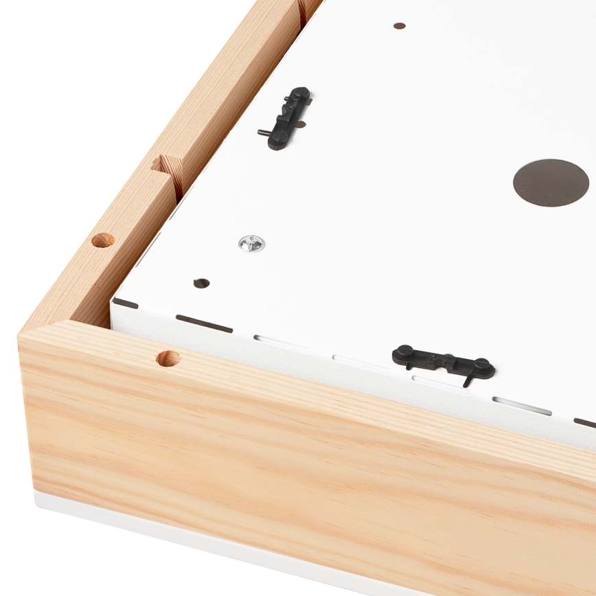Plafonjera NATURAL SQUARE 2xE27/15W/230V 31x31 cm bor/bela