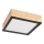 Plafonjera NATURAL SQUARE 2xE27/15W/230V 31x31 cm bor/crni